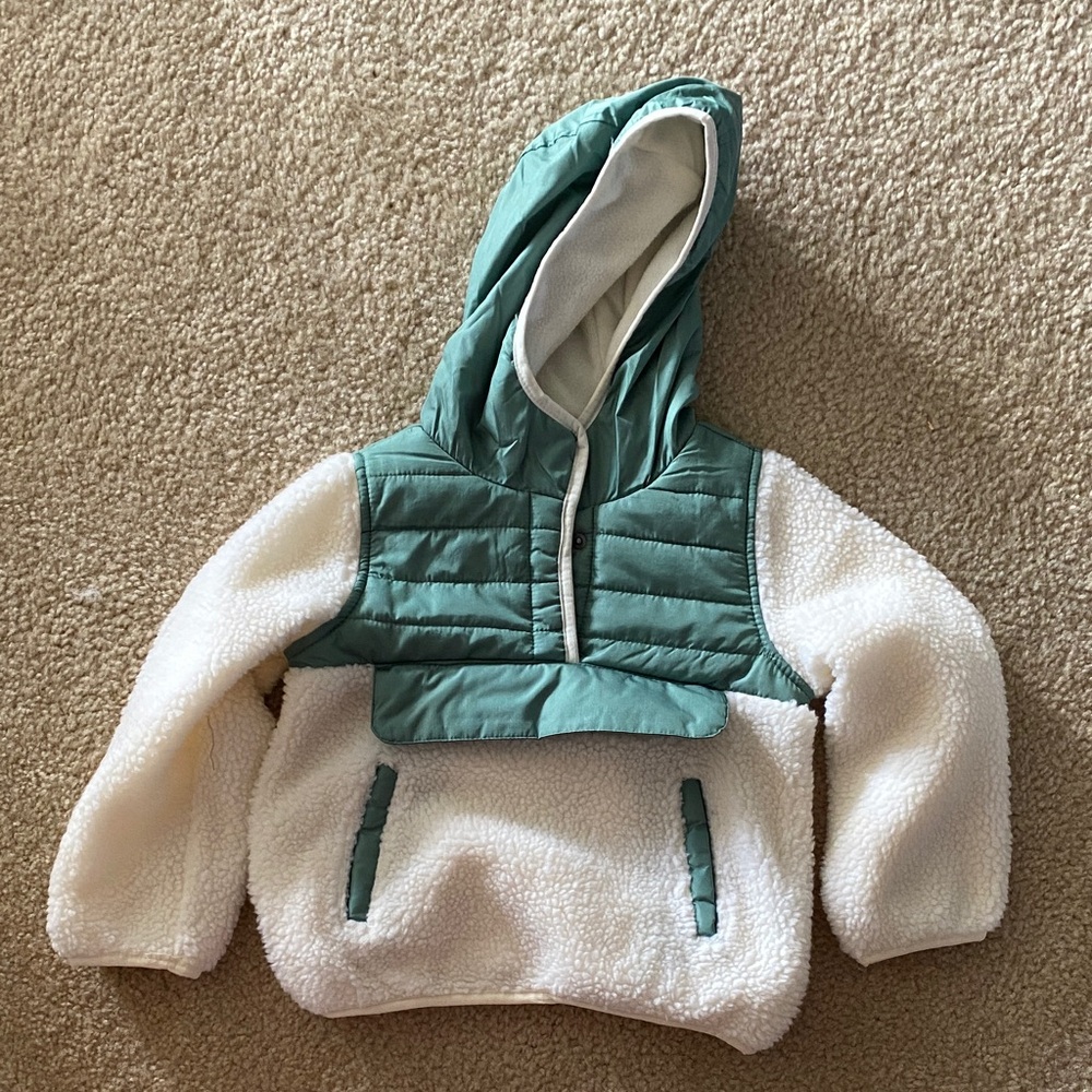 London Fog Green and White Kids Hoodie